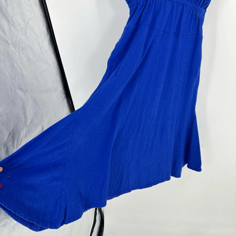 Free People Beach Midi Dress Size S Cotton Hemp Pockets Vacation Casual - Picture 10 of 13